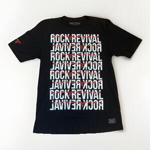 Rock Revival T-Shirt Men' Medium Black Short Sleeve Crew Neck Graphic